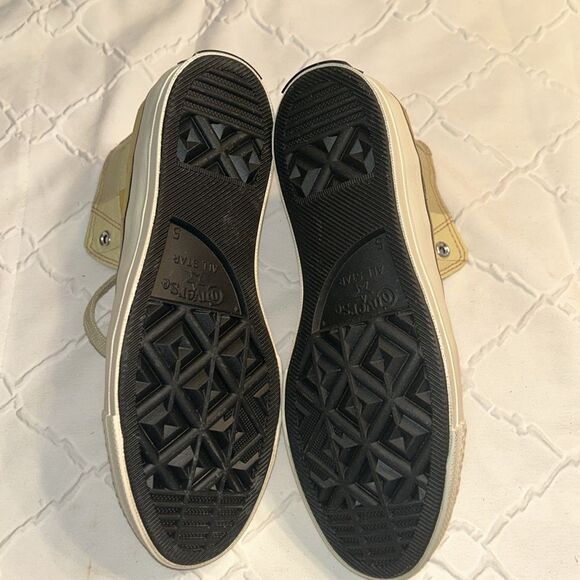 Converse Orange and Beige Chuck 70 High Top Plaid Sneakers (Size 5,Women’s 7) - Picture 9 of 11